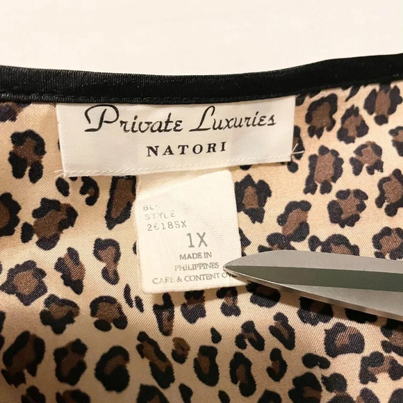 Natori Leopard Print Robe Kimono and Nightgown Womens Size 1X - Picture 9 of 16
